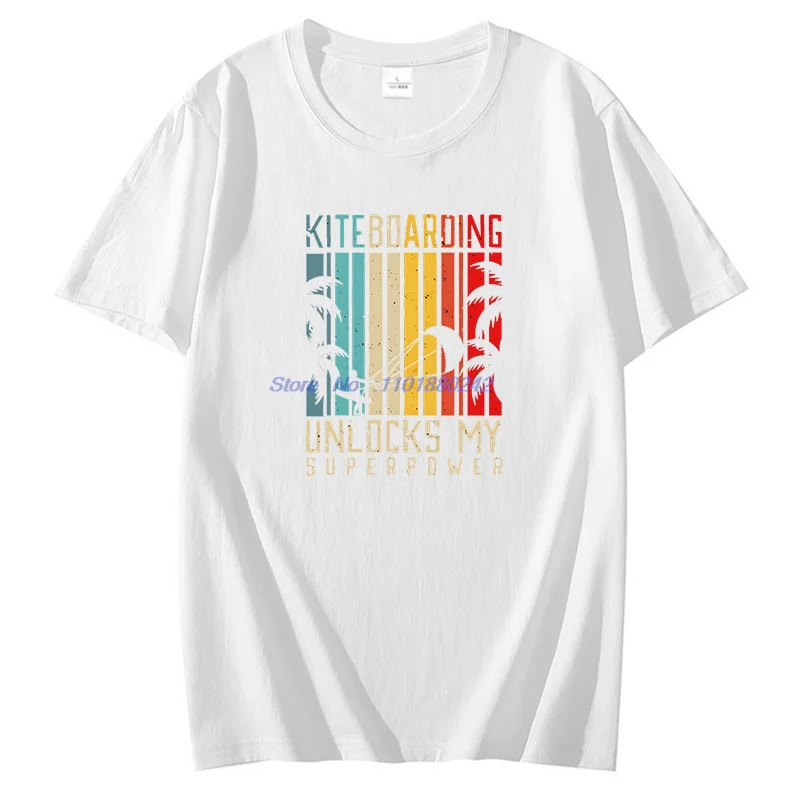 Vintage Kiteboarding Kitesurfing Funny Graphic T Shirts Birthday Gifts T-Shirt Cotton Short Sleeve T-Shirts Mens Print T Shirt
