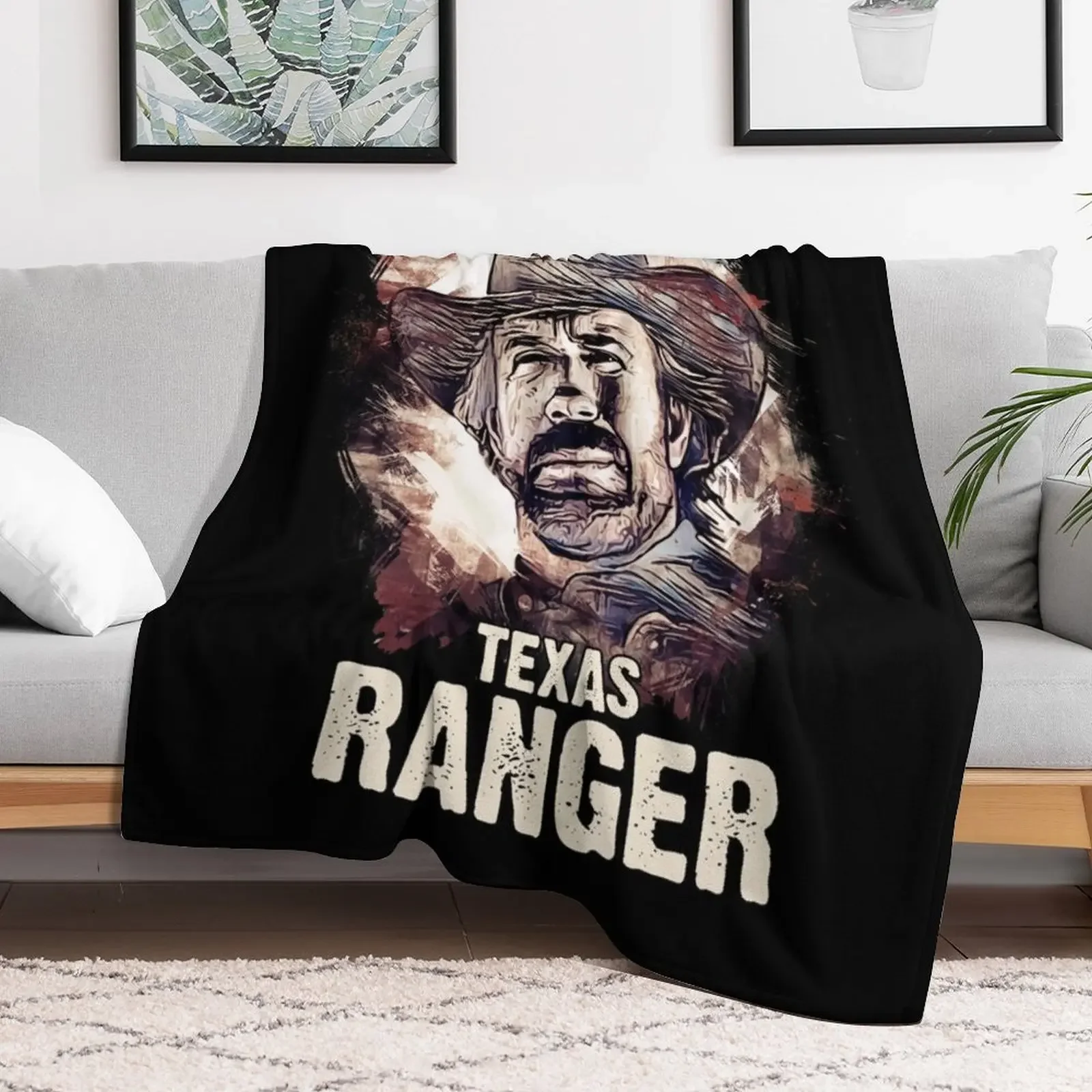 CHUCK - The Legendary Texas Ranger Throw Blanket Heavy Sofas Blankets