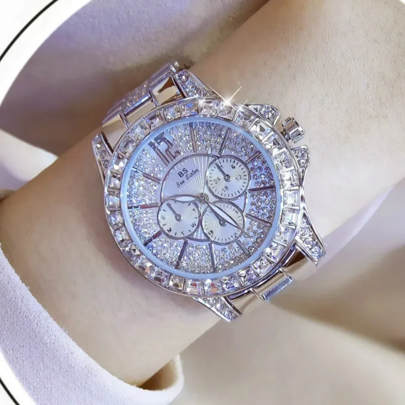 Luxury Big Dial Women Watches Quartz Watches Ladies Dress Diamond Watch Girl Bracelet Watches Orologio Donna relojes para mujer