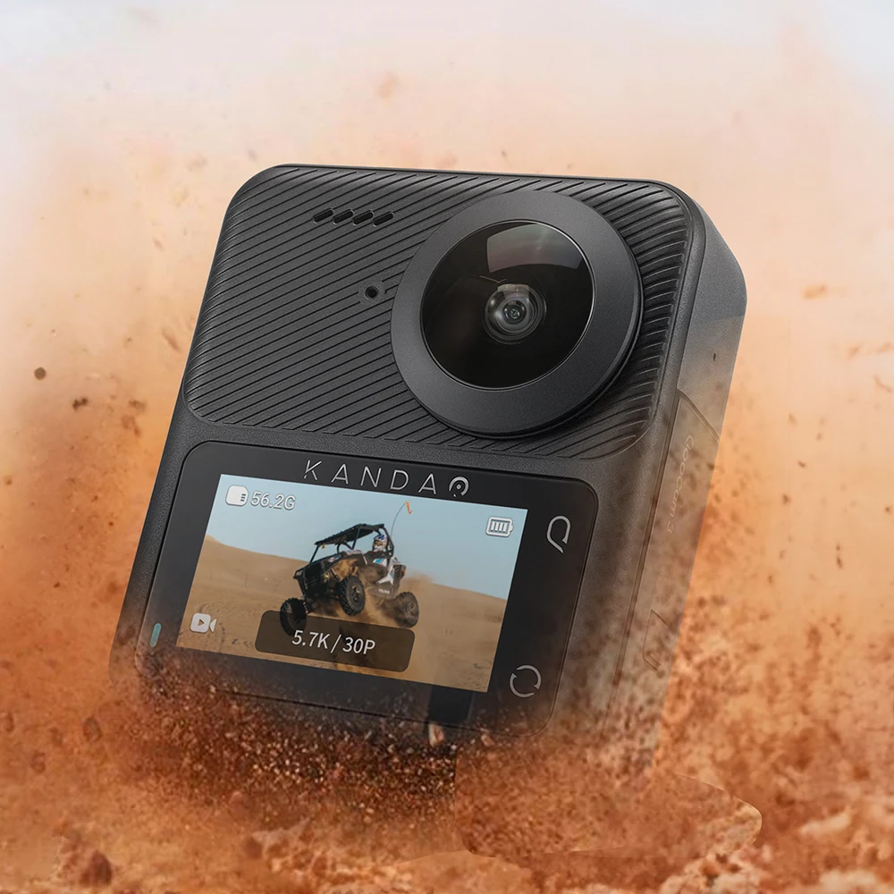 

QooCam 3 Panoramic Motion Camera Waterproof and Anti-shaking Travel Photography Kit 360 Degree Action Camera 5.7K