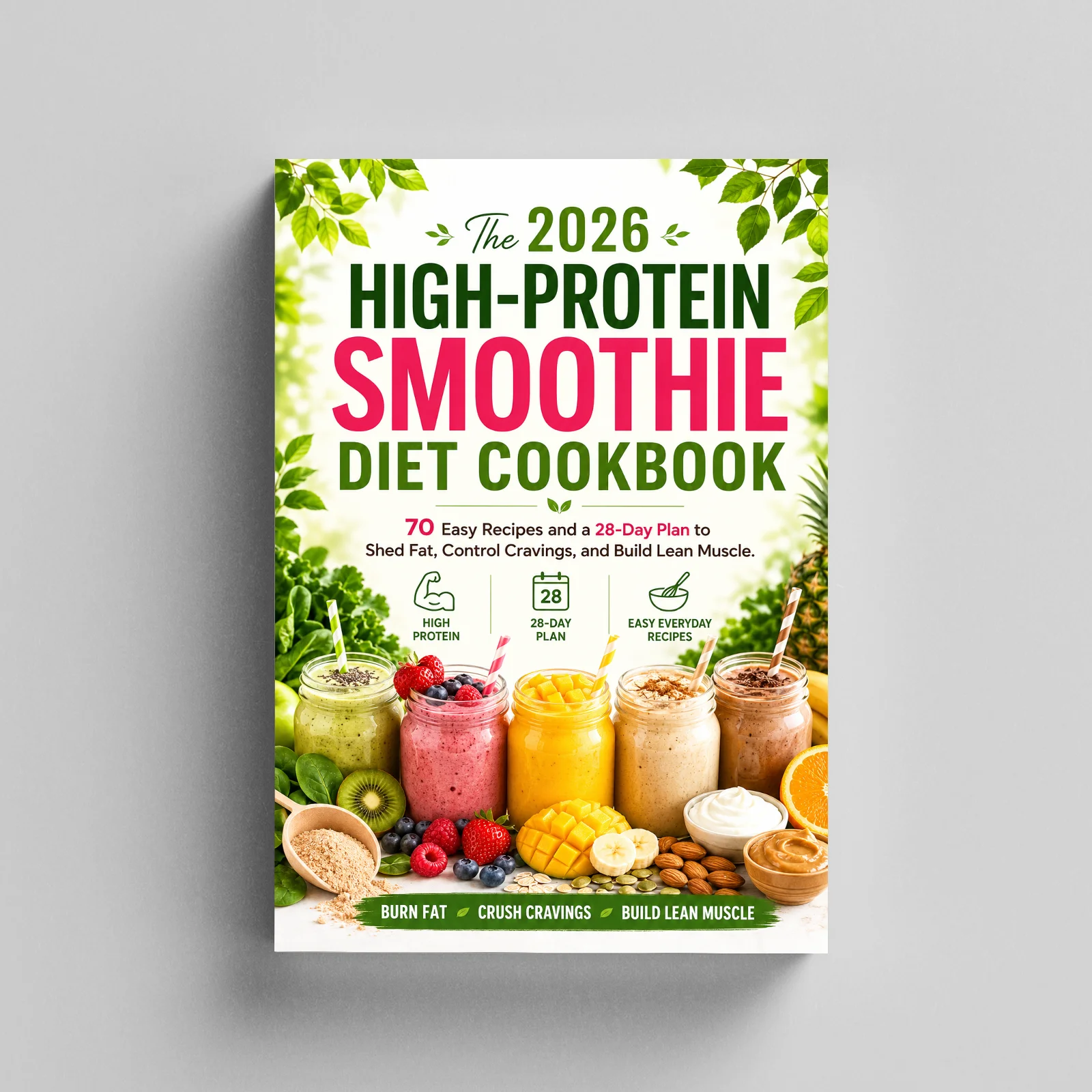 2026 High Protein Smoothie Diet Guide, 70 Simple Recipes plus 28 Day Program for Weight Loss, Appetite Control & Lean Muscle