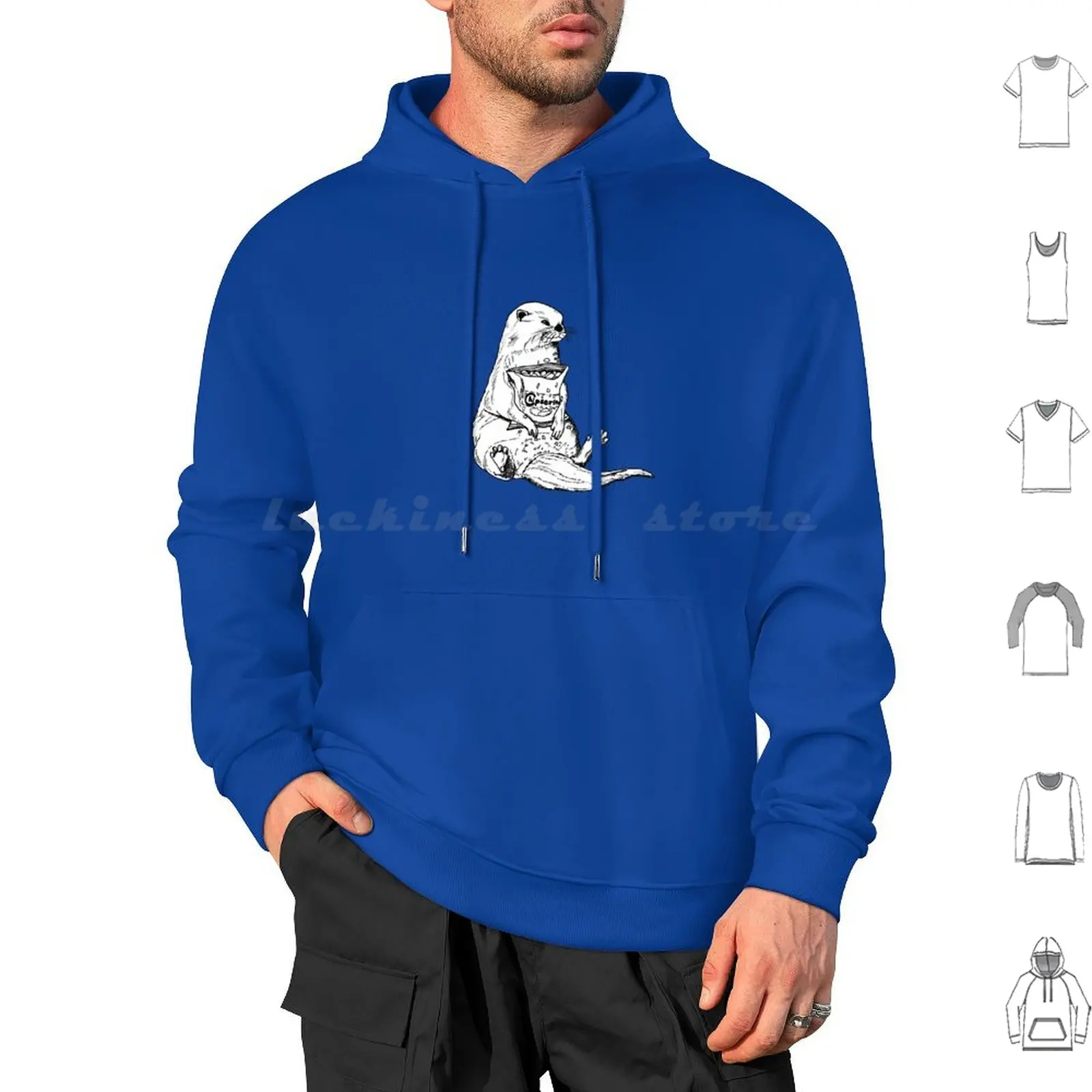 Snack Hoodies Long Sleeve Otter Inktober 2022 Snack Chips Crisps Cute Animal Cute Animal Kawaii Adorable Beaver Penguin