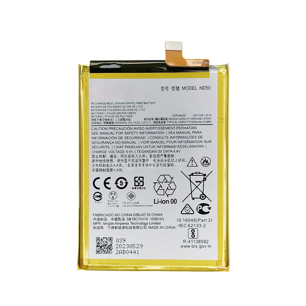 Genuine 5000mAz ND50 Battery For Motorola MOTO G42 XT2233-1 XT2233-2 Cell Mobile Phone Batteria + Free Tools