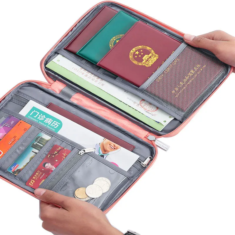 

Hot Travel Wallet Family Passport Holder Creative Waterproof Document Case Organizer Travel accessories Document Bag Cardholder