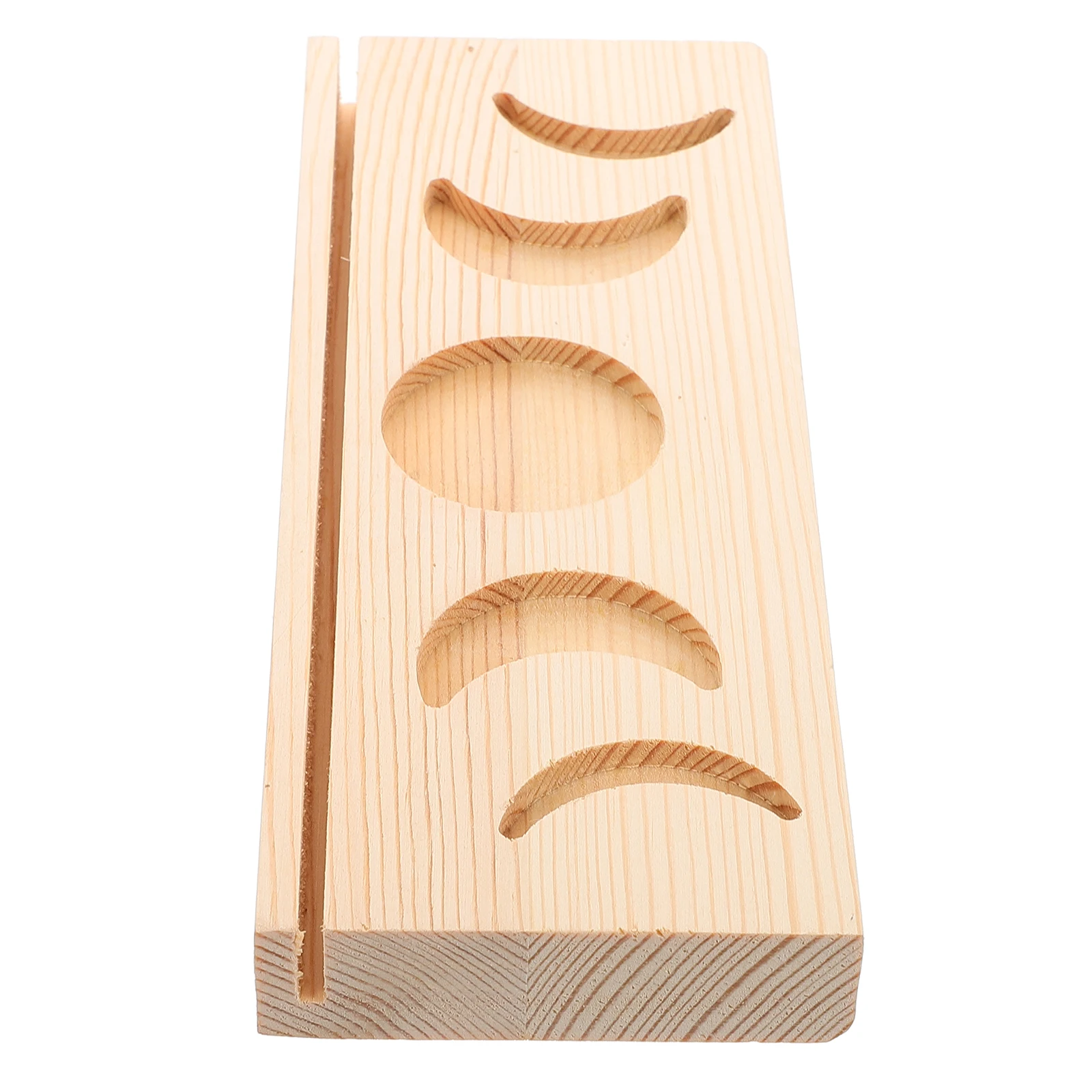 

Wooden Tarot Card Display Stand Rectangle Moon Shape Holder Multilayer Divination Tool Organized Desk Bookshelf Style