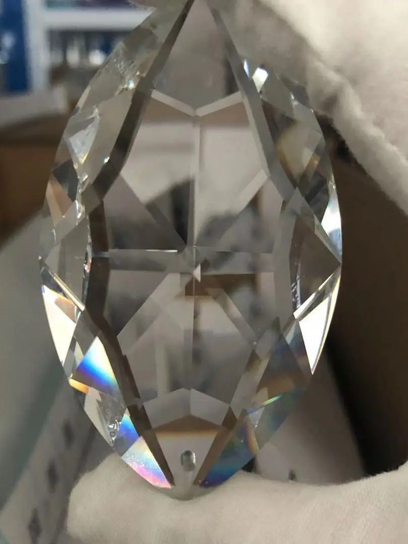 Free Shipping Of 360pcs 38x22mm Crystal Glass Curtain Chandelier Pendants Hourse Eyes Lighting Part Suncather Home Wedding Decor
