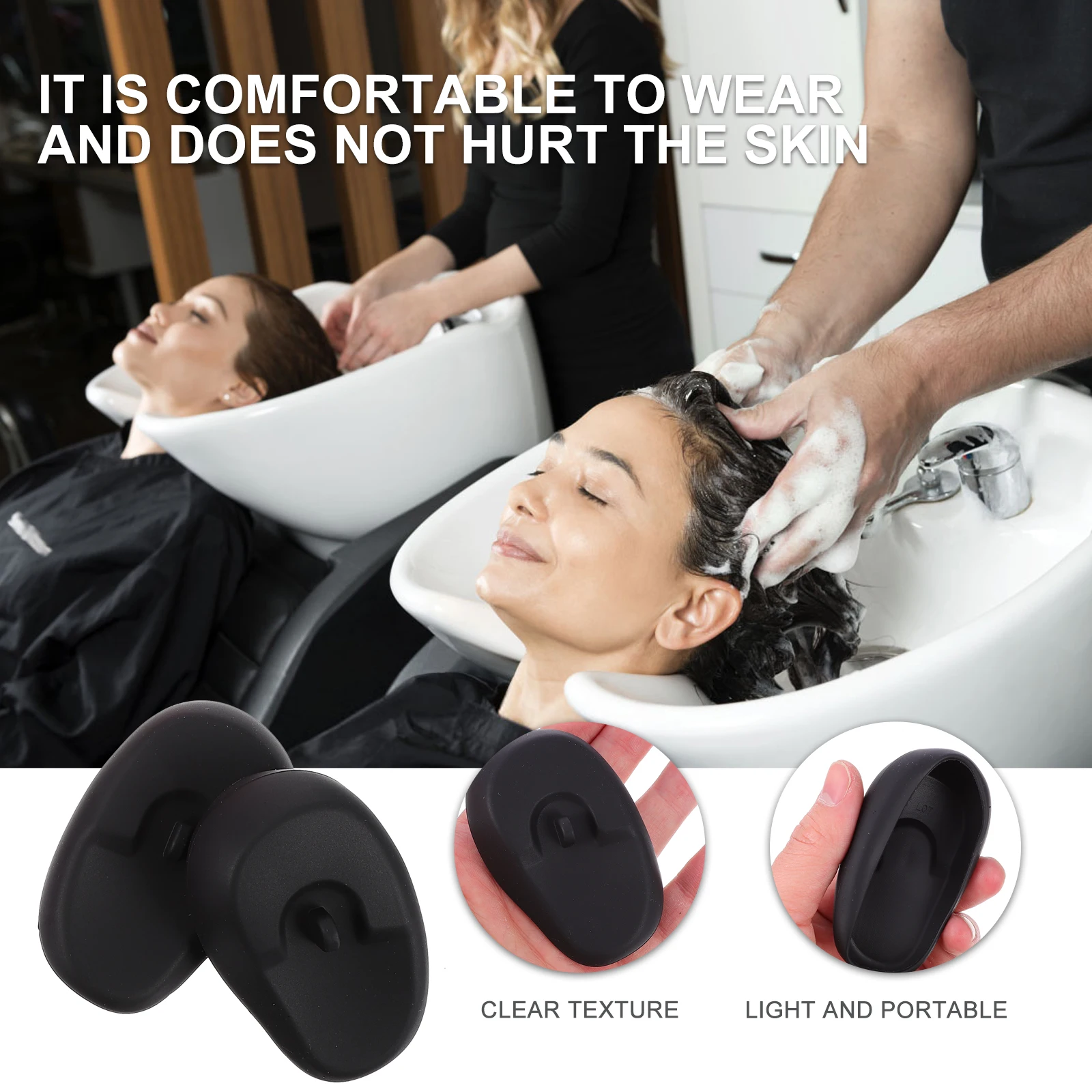 

6Pcs Hair Dye Ear Shield Styling Face Pack Wonderful Experience Hair Dyeing Earmuffs Creative Earmuffs