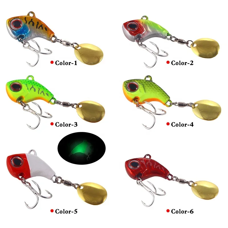 Artificial Metal Lures Fishing Vib Spinner Bait Rotating Spinner For Ocean Beach Fishing