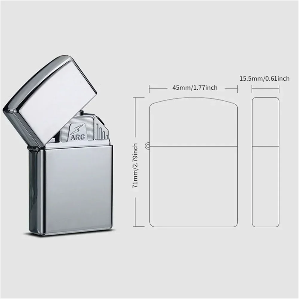 Six Arc Electronic Metal Body Smokeless Pulse Plasma Lighter Windproof Lighter USB Charging Gift Tool 2024