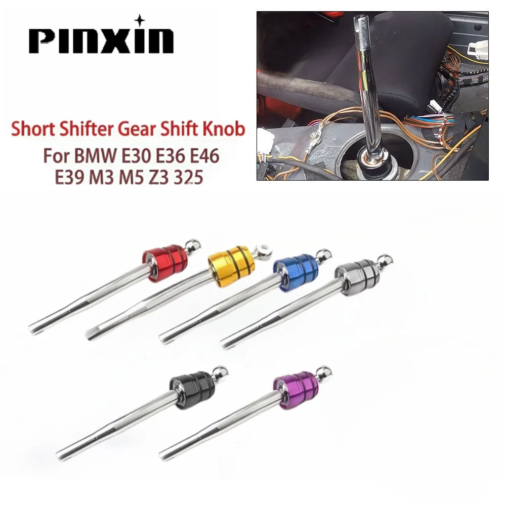 PINXIN Short Shifter Quick Gear Kit Quicker Shift For BMW E30 E36 E46 E39 M3 M5 Z3 325 Short Shifter Gear Shift Knob