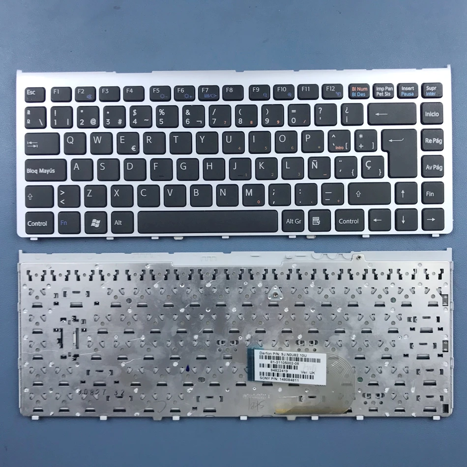 

Spanish Keyboard for Sony Vaio VGN-FW FW11 FW130 FW139 FW140 FW145 FW150 FW160 FW170 Series SP Layout