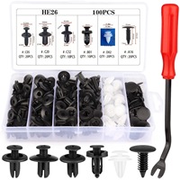 100pcs Auto Fastener Clip Kit Fender Rivet Clips Car Body Push Retainer Pin Rivet Bumper Door Trim Panel Retainer Car Clips