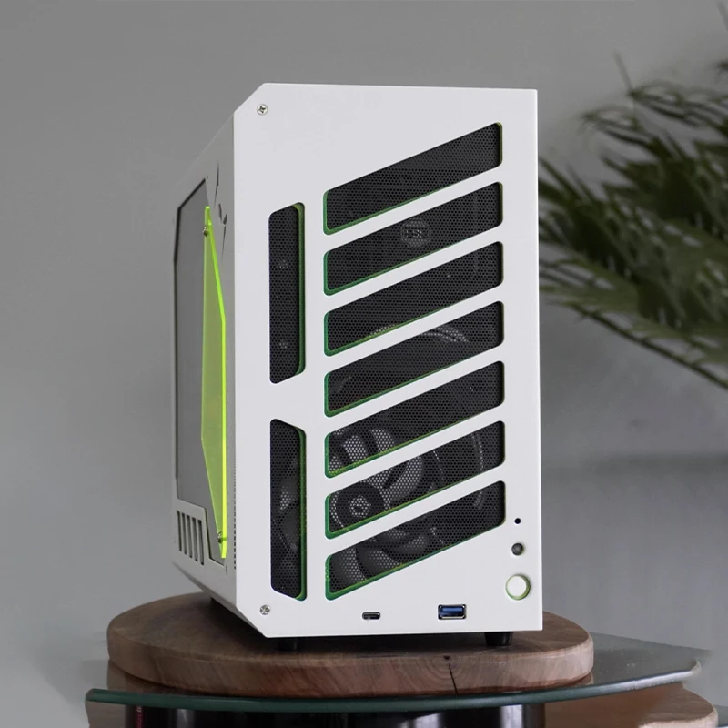 حافظة كمبيوتر مكتبي Matx/Itx محمولة فائقة القوة لتبديد الحرارة تدعم 240/280 تكوينات مبردة بالماء اختيارية