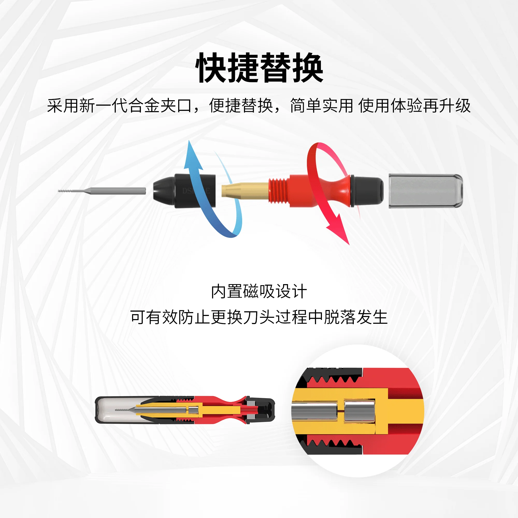 DSPIAE PT-HD 3.175mm General Purpose Hand Drill DIY Supplies Power Tool Pen Type Mini with 0.5/0.8/1.0/1.5/2.0 mm Machine Drill