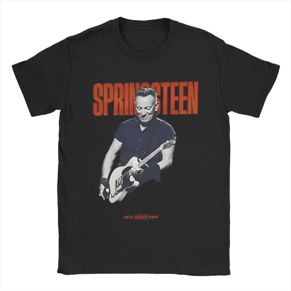 Fun Bruce Springsteen 2024 World Tour T-Shirts for Men Women Cotton Hip Hop Tees Shirt Gift Idea Clothing