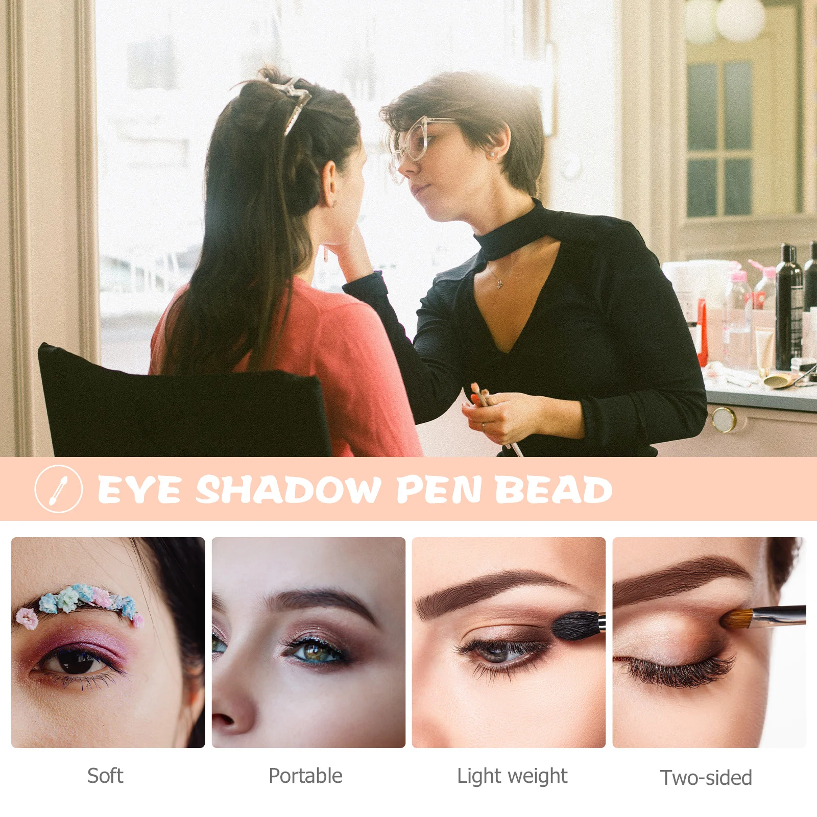 Glitzer-Lidschattenstift, feine Textur, wischfester Make-up-Buntstift mit weicher Mischspitze für den täglichen Gebrauch von Frauen