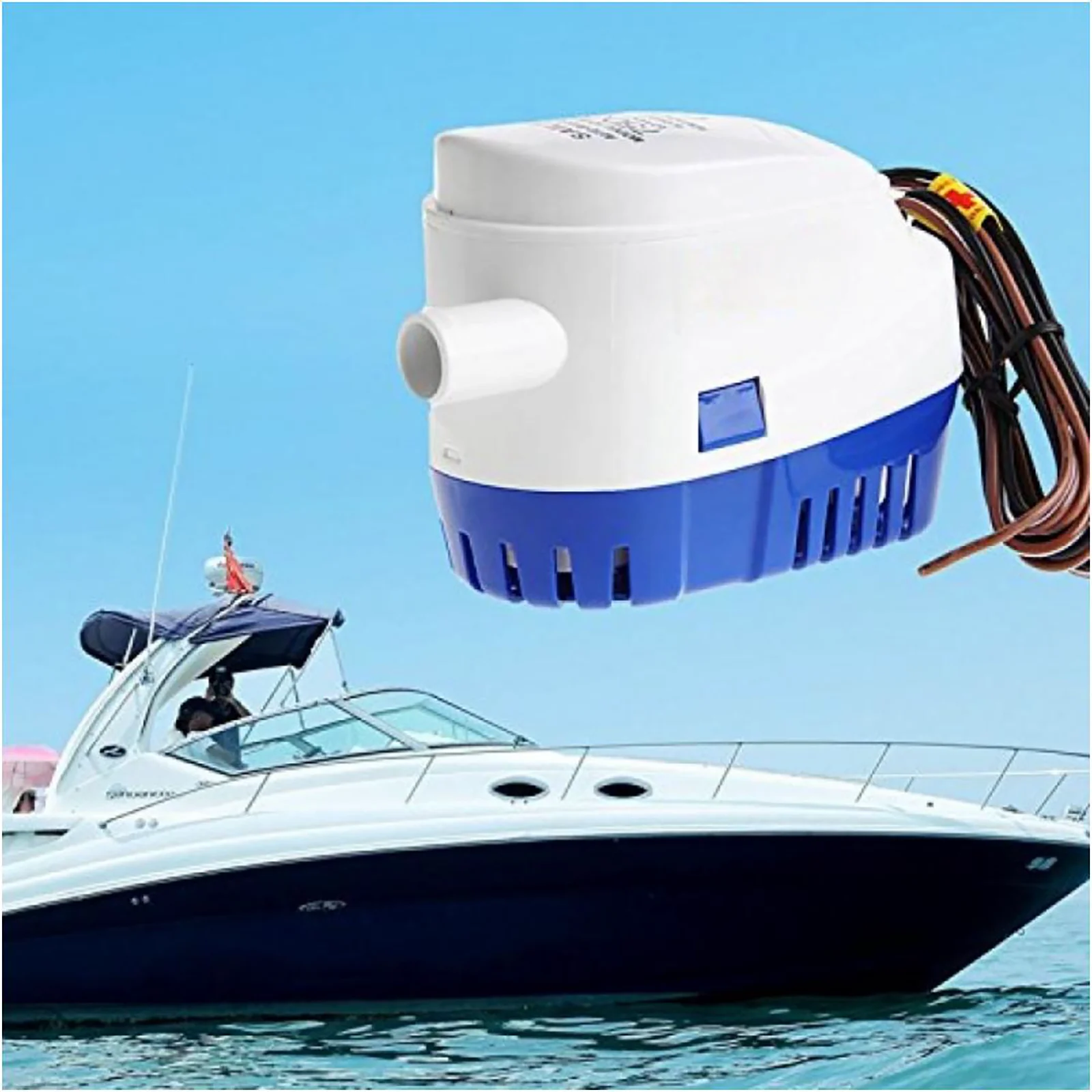 

Automatic Boat Submersible Bilge Pump 12V Volt DC Electric Marine Water Pump Small Auto 1100GPH