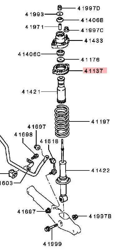 OUTLANDER ASX LANCER ECLIPSECROSS PAD,REAR SUSP SPRING,UPER 4140A018*2