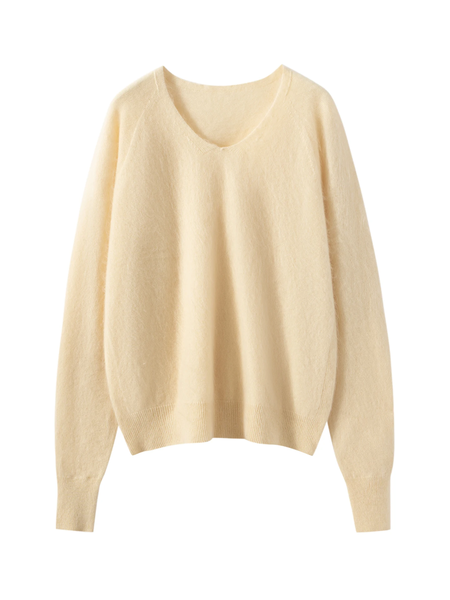 

Женский вязаный свитер с V-образным вырезом и длинными рукавами, свободного кроя, модный и стильный топ