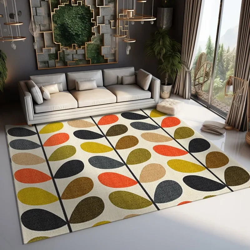 Minimalism Leaves Decorate Living Room Carpet Cloakroom Bedroom Bedside Soft Mat Art Recreational Areas Plush Rug Ковер Tapis 러그