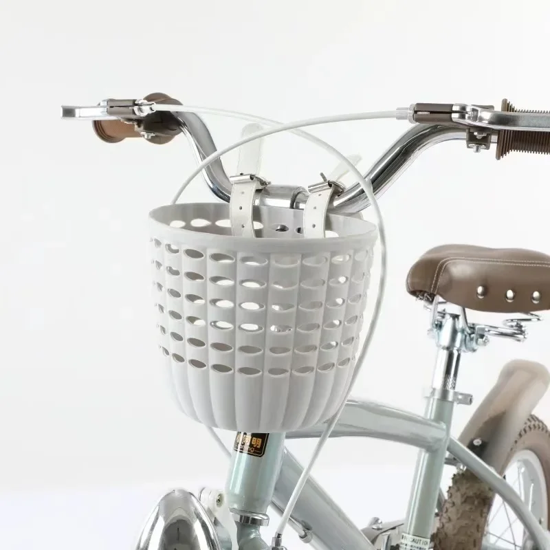 

1pc Children'S Bicycle Weaving Basket Cargo Bag Front End Car Basket Scooter Easy To Disassemble Assemble Retro Outdoor Cycling
