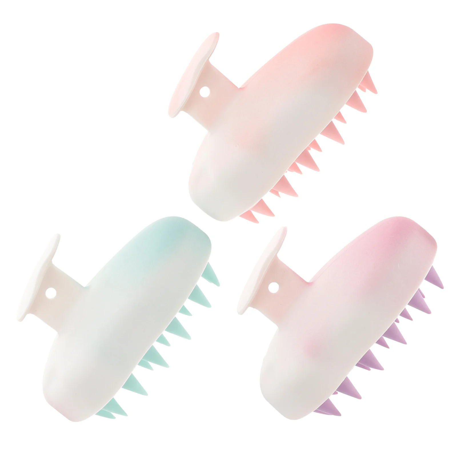 

3Pcs Scalp Massager Brush Hair Shampoo Brush Flexible Scalp Scrubber Deep Cleaning Head Scrubber Portable for Daily Use