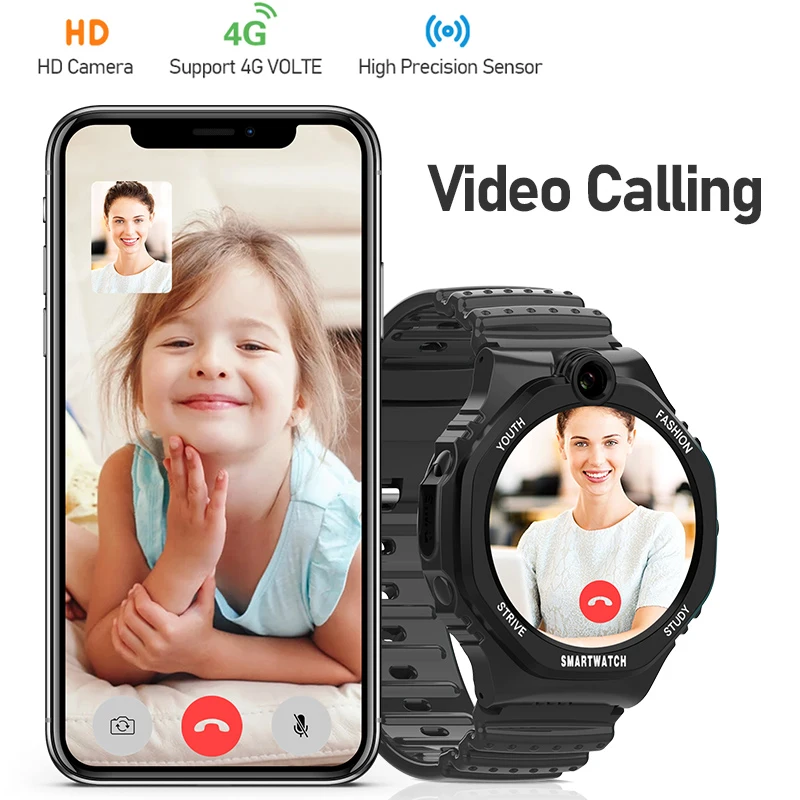 Wonlex Children Smart Watch 4G SOS Call HD Video Call WIFI GPS Location Tracker Camera Waterproof Kids SmartWatch KT26S