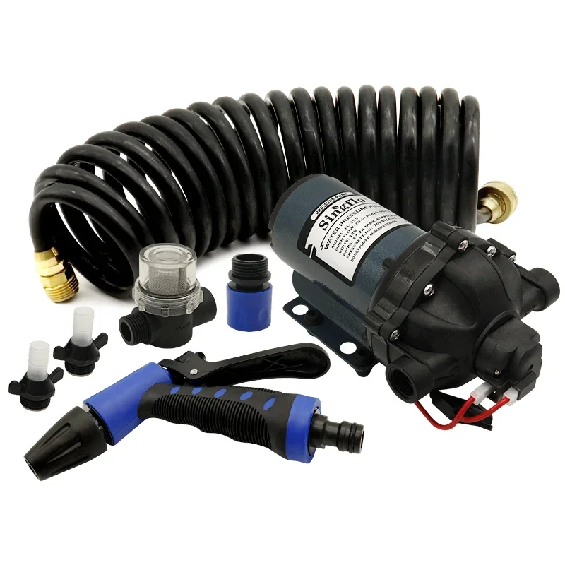 Singflo High Pressure Washdown Pump Kit FL-35S Water Pump with Spray Gun 12V 17.2A 70PSI 20 L/Min