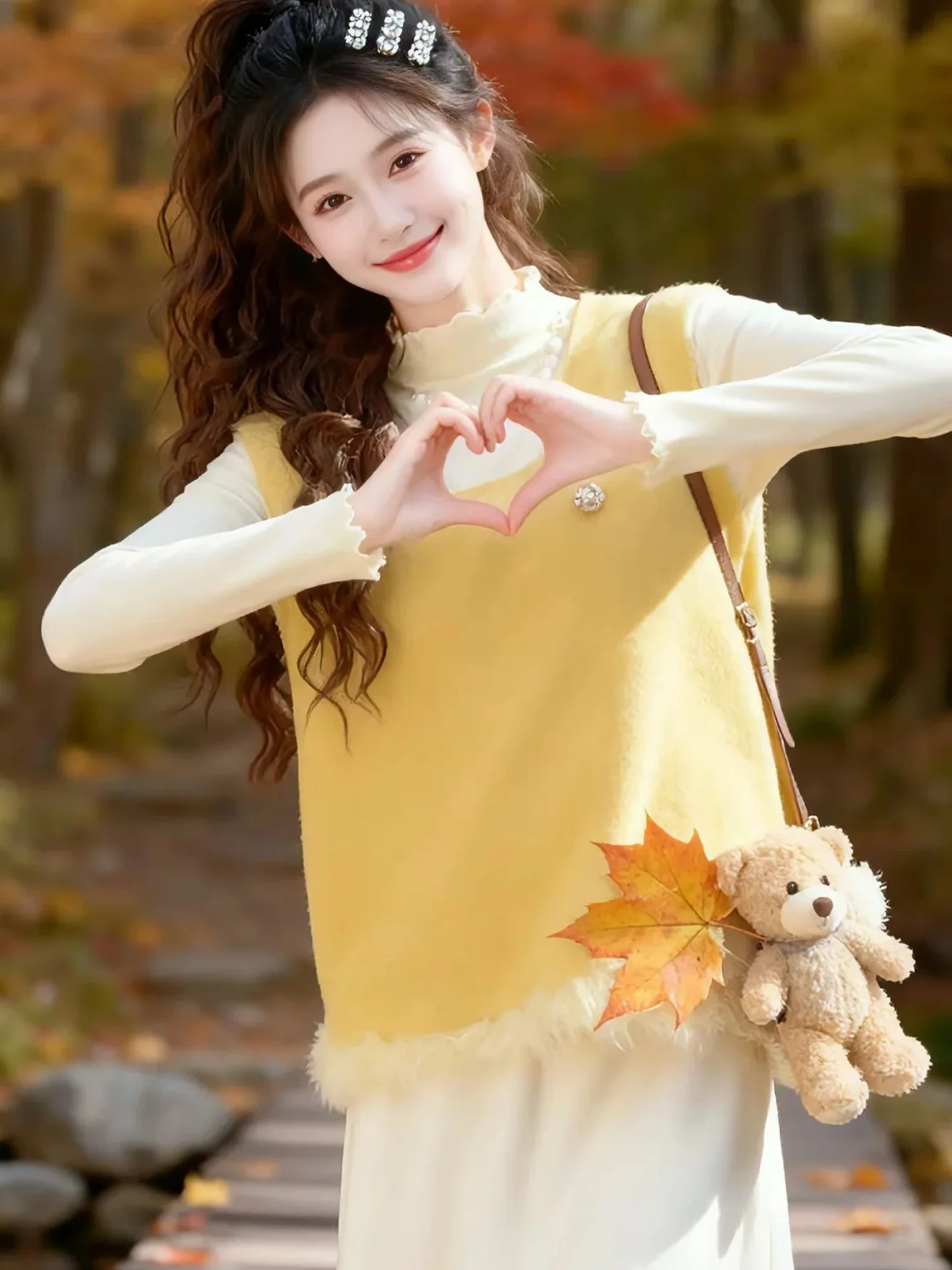 

Мягкий, приятный для кожи вязаный свитер, модный многослойный женский свитер, зима 2022, корейская версия, топ Camere прямого кроя