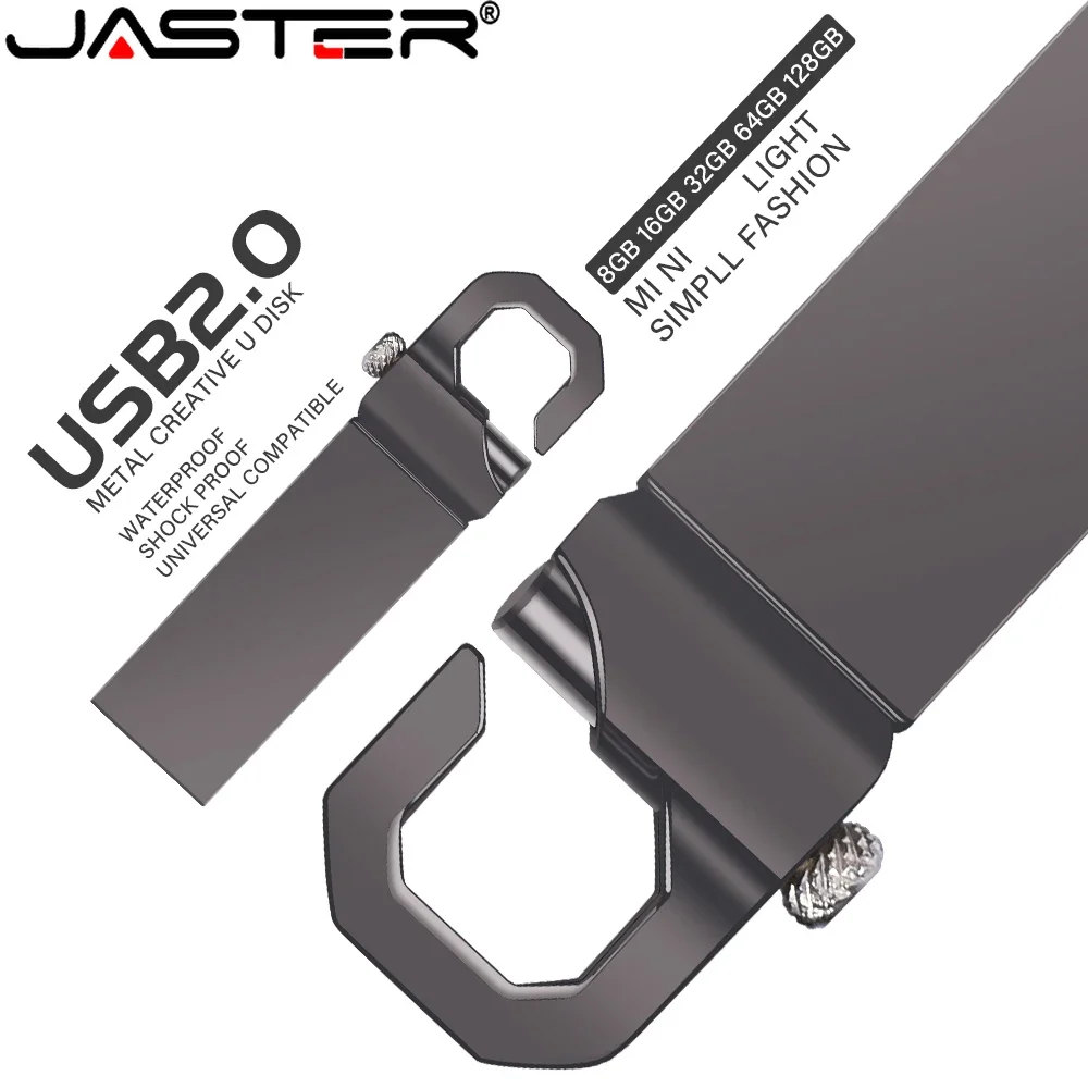 Jaster logotipo personalizado gratuito usb flash drive 128gb metal memória vara 64gb 100% capacidade real pen drive 32gb portátil u disco 16gb