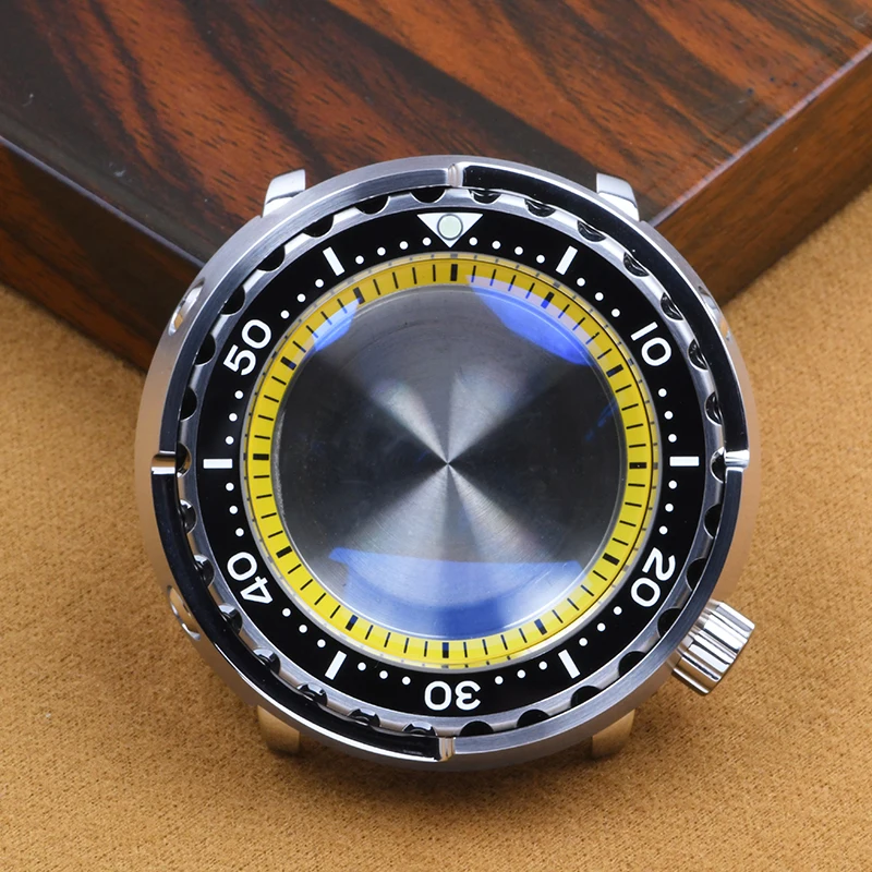 

Корпус для часов Tuna Can Watch из стали 316L с сапфировым стеклом и люминесцентным покрытием, подходит для Seiko, совместим с автоматическими механизмами NH35/NH36, запчасти для часов.