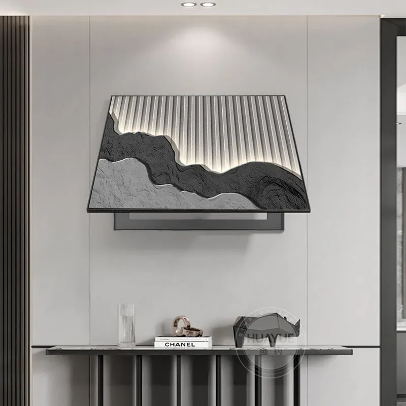 Modern Luxury Landscape Electric Meter Box Cover Painting - Ultra-Thin No Drill Distribution Box Decor for Living Room