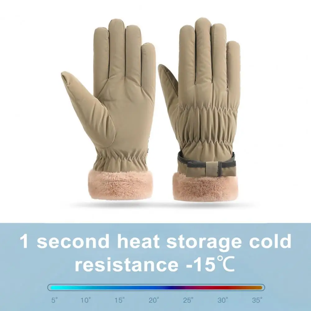 

Women Winter Gloves Outdoor Winter Gloves Windproof Winter Cycling Gloves with Plush Lining Touchscreen for Women for Skiing