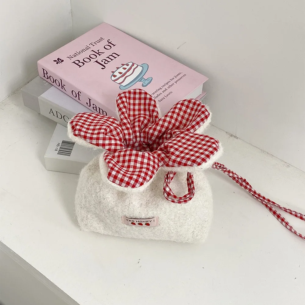 

Casual Bundle Pocket Flower Drawstring Bag Korean Style Storage Bag Flower Handbag Portable Cloth Small Crossbody Bag Vacation