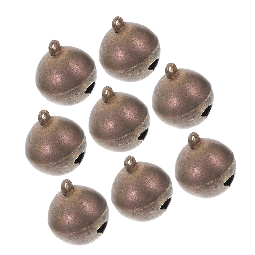 

8pcs Copper Bell Necklace Pendant Charms for Dog Cat Collar Pet Craft Bells Copper Bell Sound Quality Wear Resistant Durability