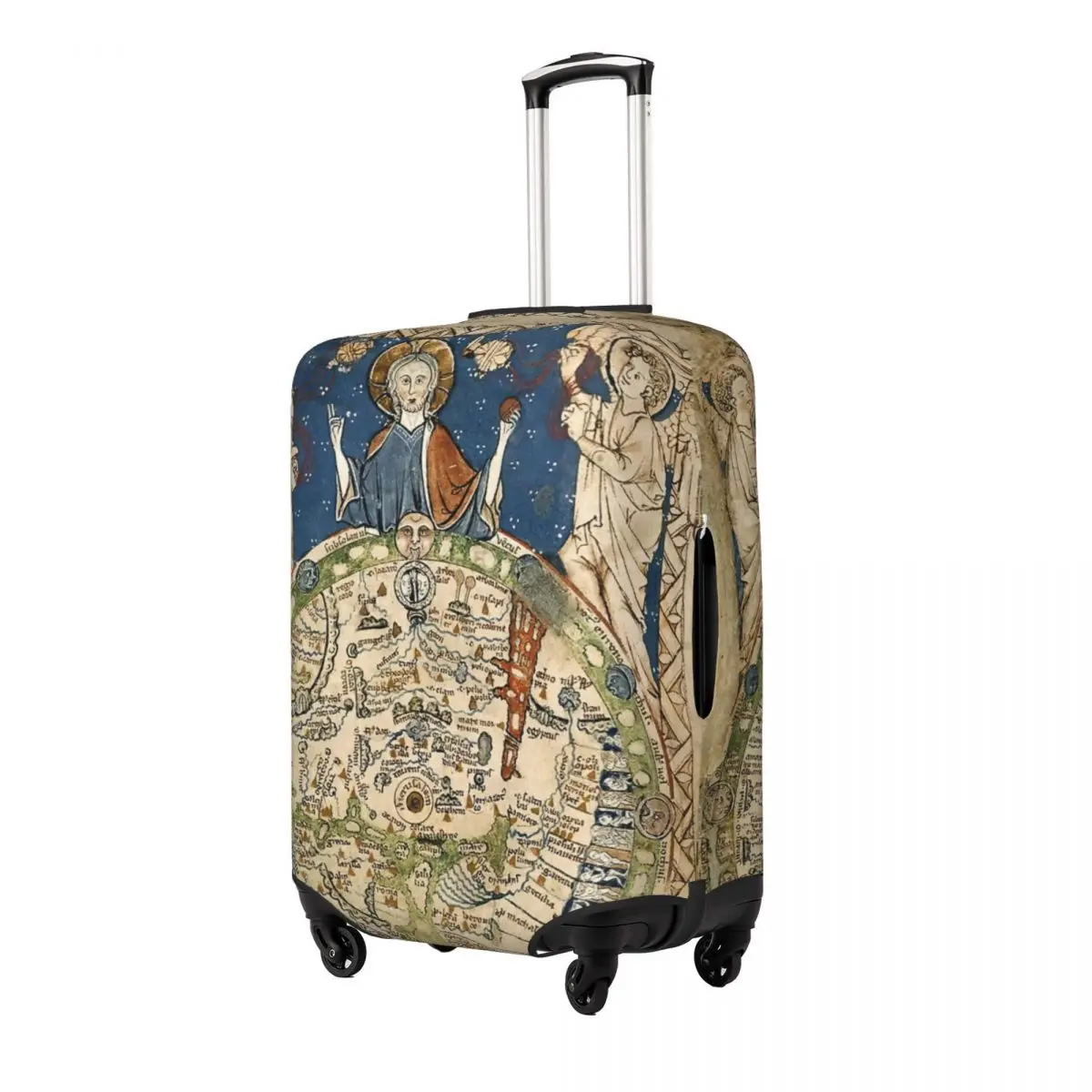 Psalter World Map (13th Century)  Luggage Protective Dust Covers Elastic Waterproof 18-32inch Suitcase Cover Travel Accessories