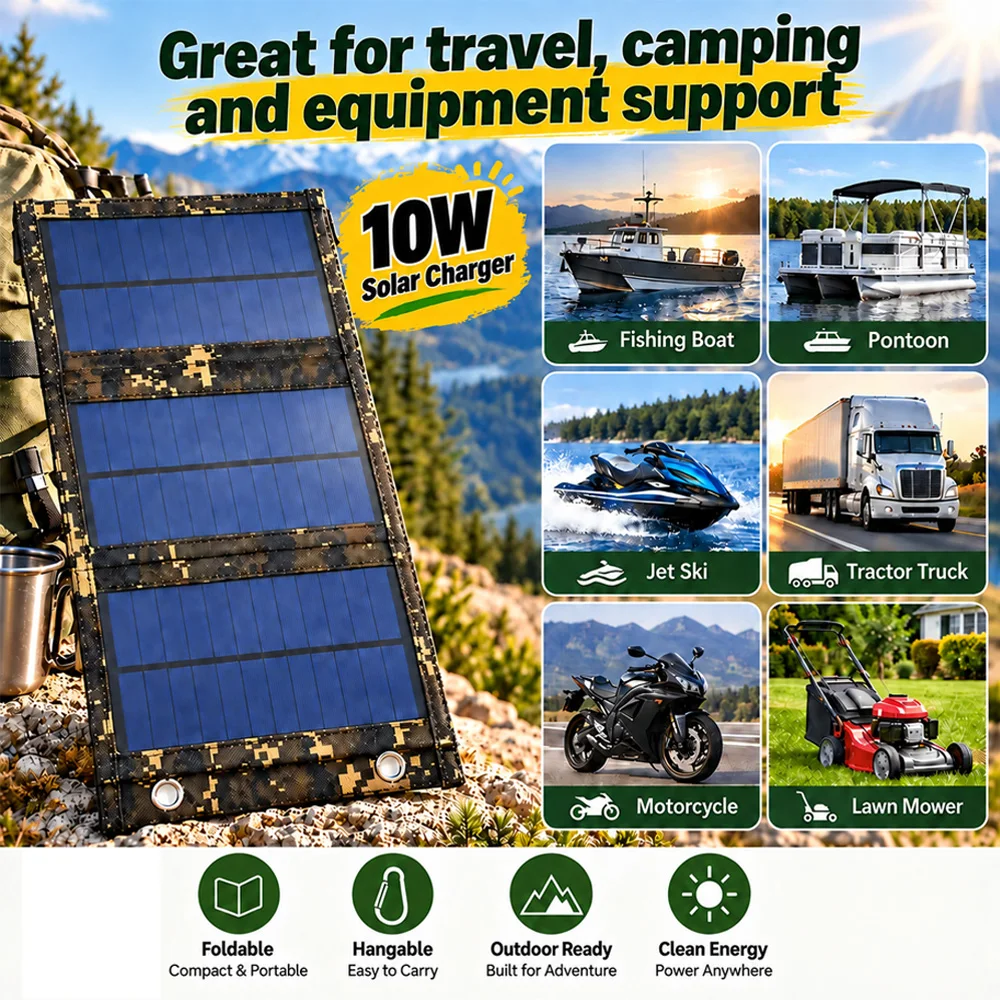 Foldable 5V USB Solar Charging - Solar Emergency Charger recension och pris