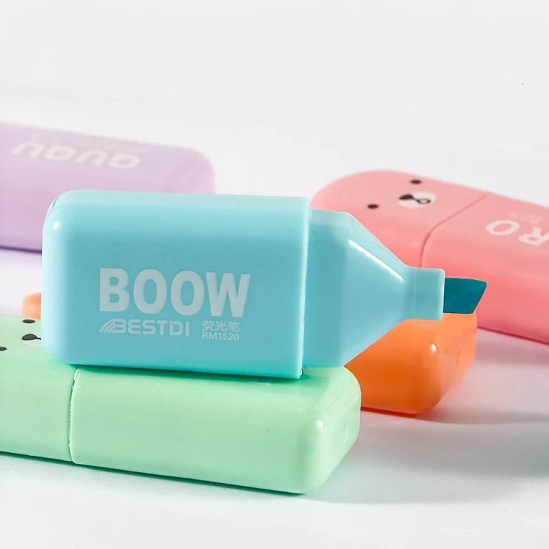 4/5/6 Color Set Punctuation Mini Fluorescent Pen Eye Protection Macaron Doodle Pen Stroke Special Marking Highlighter Permanent