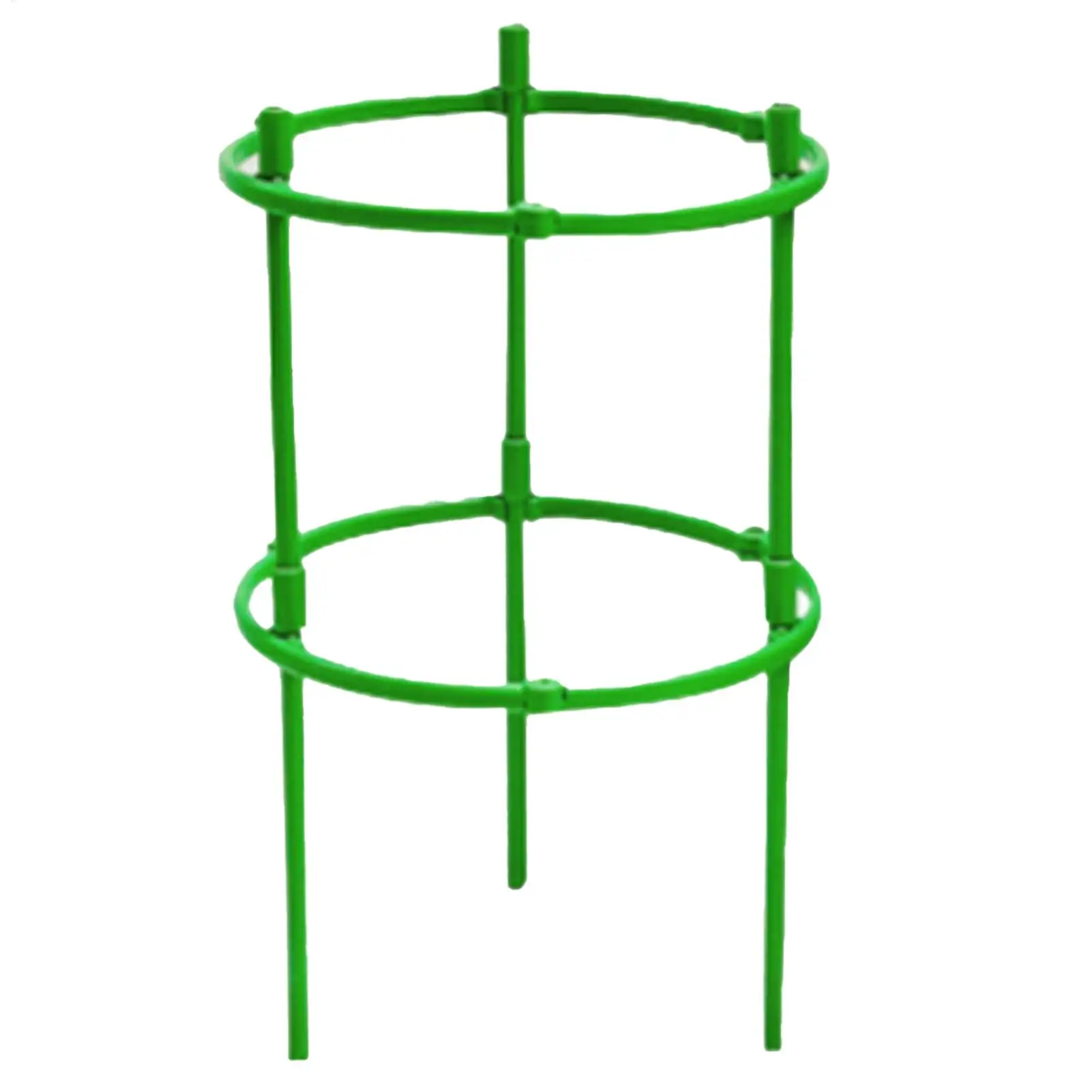 1pcs Stackable Plastic Plant Support Rings 38x20cm Garden Stakes for Climbing Flowers, Vines, Vegetables | Durable Green