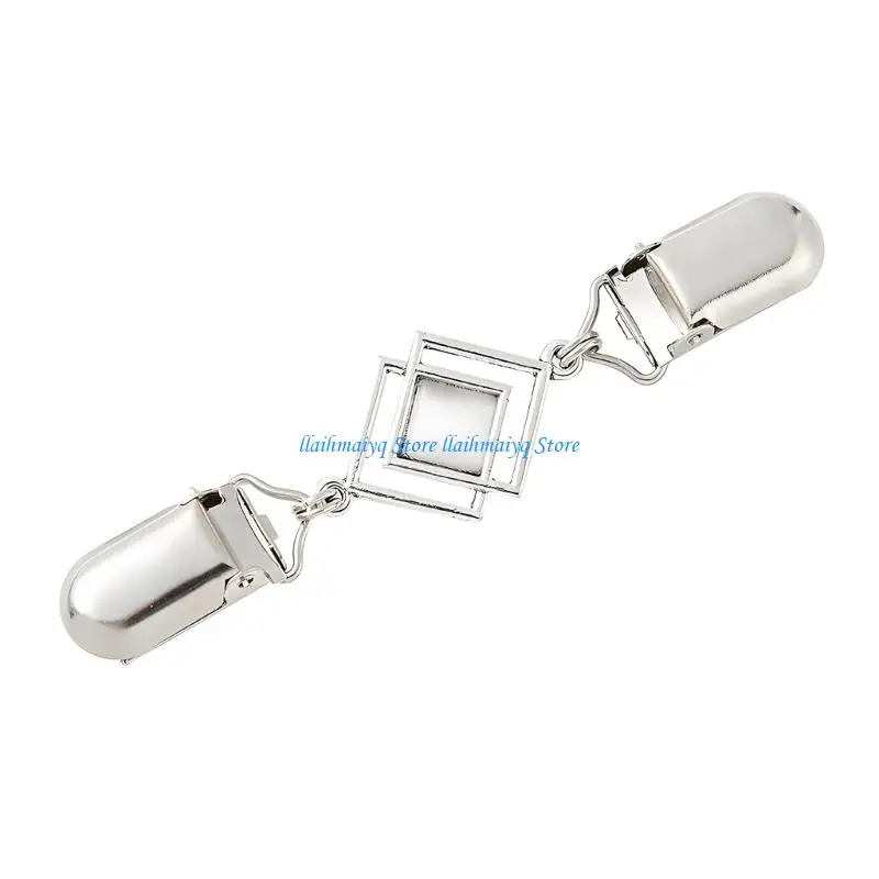 573B Classical Zinc Alloy Cardigan Holder With Cats Eye Stone Secure And Stylish