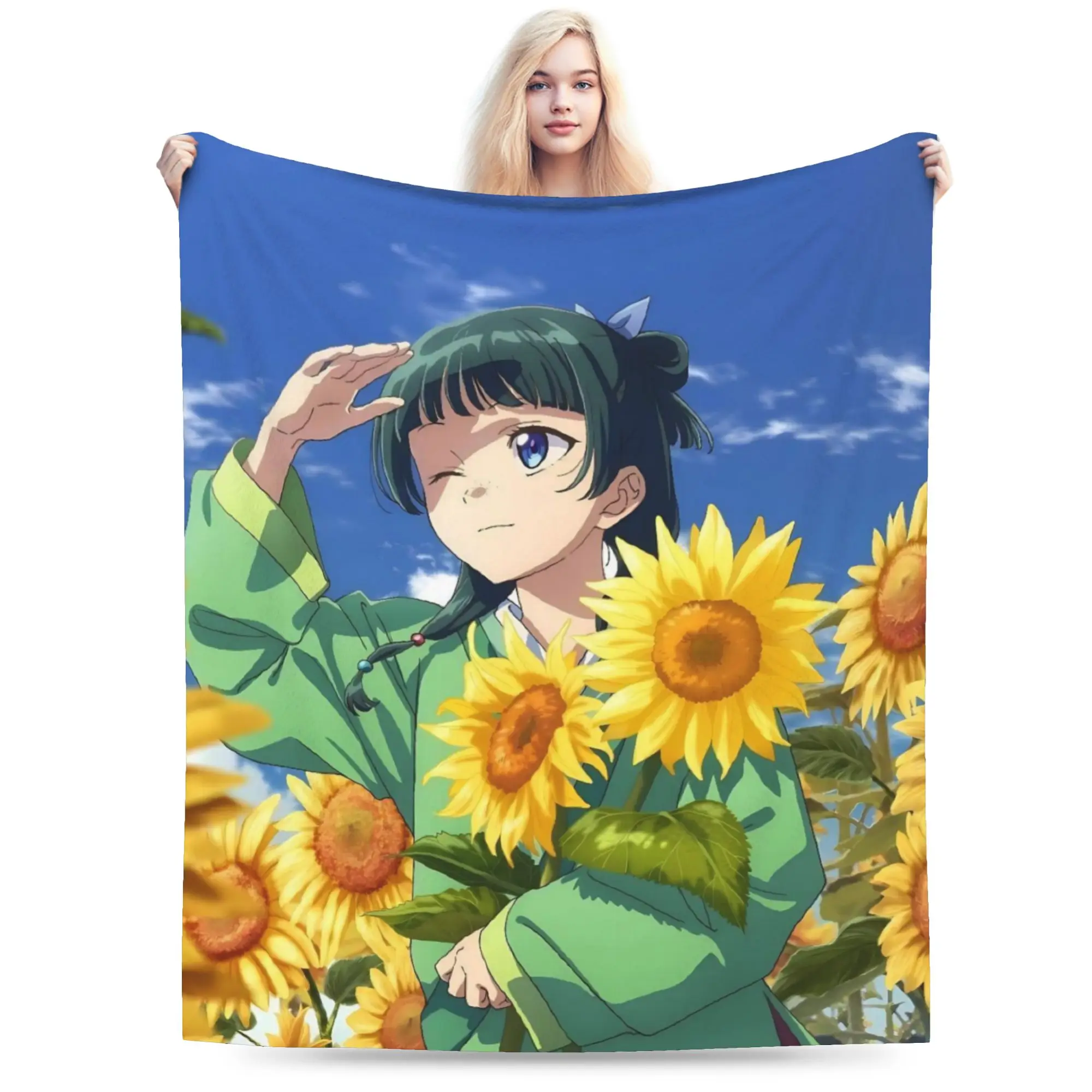Super Soft The Apothecary D-Diaries Maomao Throw Blanket Premium Flannel Fleece Lightweight  Bed Blanket Warm Plush Blankets