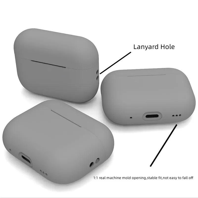 Официальный Мягкий чехол из жидкого силикона для AirPods, беспроводная версия Bluetooth, чехол для Apple Airpods Pro 2, чехол