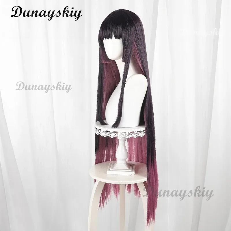 

asdh8@Anime Rock Is A Lady's Modesty Lilisa Suzunomiya Cosplay Wig Black Yellow Green Double Ponytail Hair Halloween Women Carni
