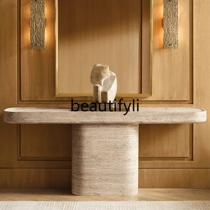 

Natural Marble Entryway Table Natural Travertine Entryway Table Hallway End View Storage Table