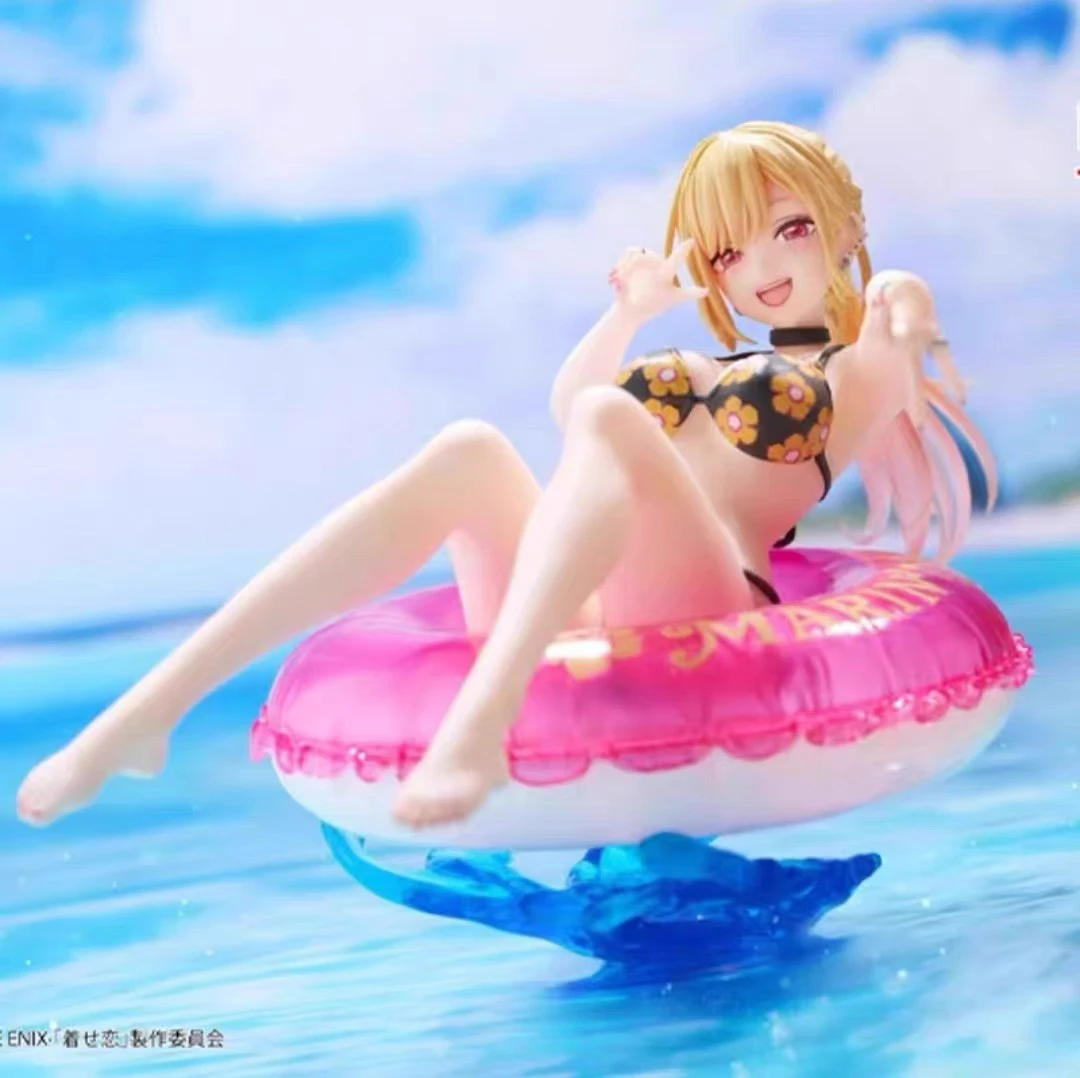 Original My Dress Up Darling Figures Kitagawa Marin Action Figure Swimwear Statue Model Doll Collect Room Decoration Toys Gift