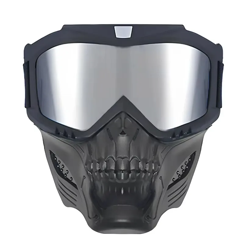 

Motorcycle Sunglasses Mask - Windproof Cycling Goggles with Mouthpiece for Motocross Ski & Bicycle Riding Protection