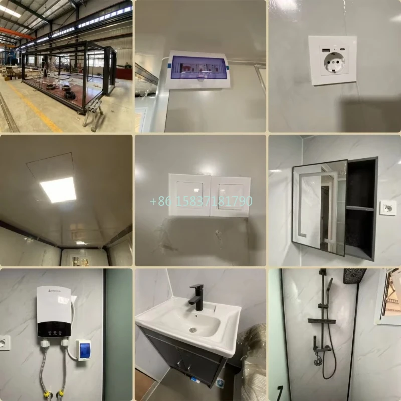 Prefabricated Container House 20ft Folding Container Houses Ready Living 2 Bedroom Portable Prefabricated Tiny Home Container