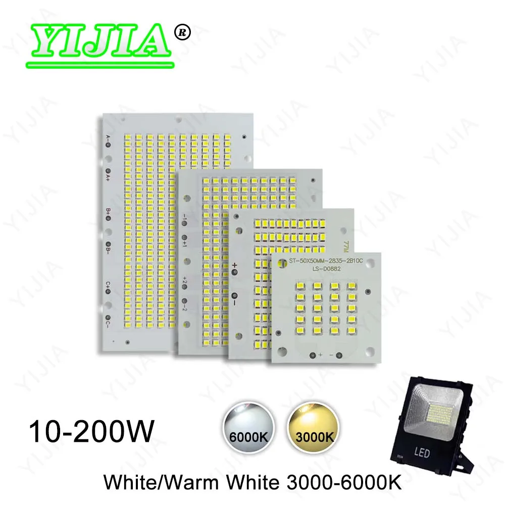 

LED Chip SMD2835 LED Boards 10W 20W 30W 50W 100W 150W 200W DC30-34V Aluminum Plate Lighting For Outdoor Floodlight Spotlight