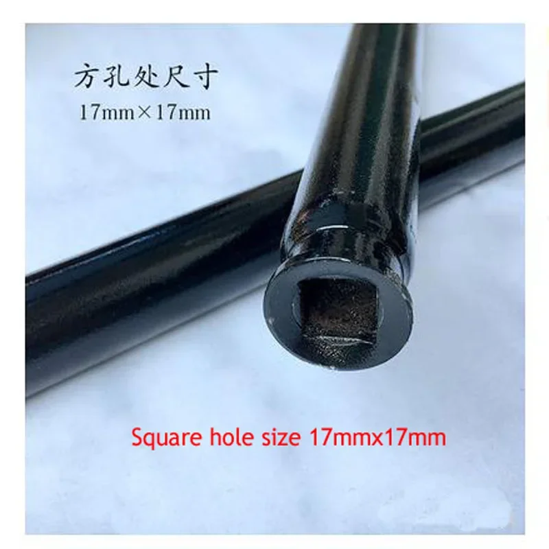 1PC Horizontal 3 Ton Jack Handle Long Pressure Rod Square Hole Long Rod Repair Accessories NEW