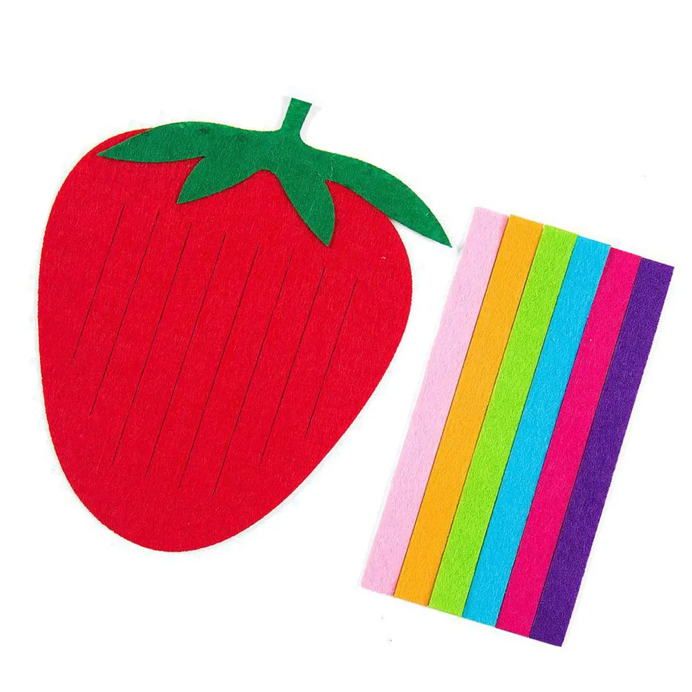 

Набор для плетения для малышей, 6 шт., разноцветный, из нетканого материала, с мультяшными узорами, развивающий, для рукоделия, подарок на день рождения/Рождество